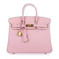 Birkin 25 Bag Rose Sakura Swift Gold Hardware Rare