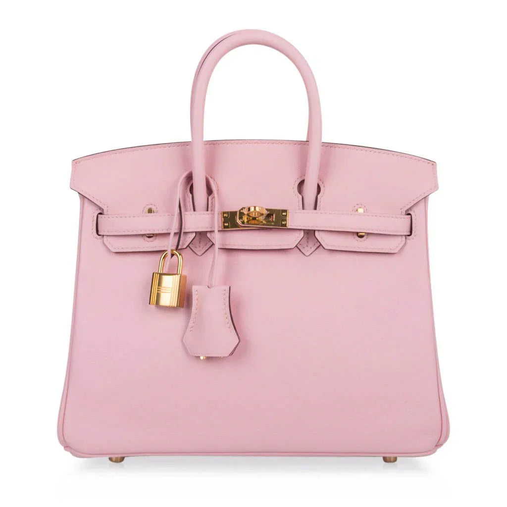 Birkin 25 Bag Rose Sakura Swift Gold Hardware Rare