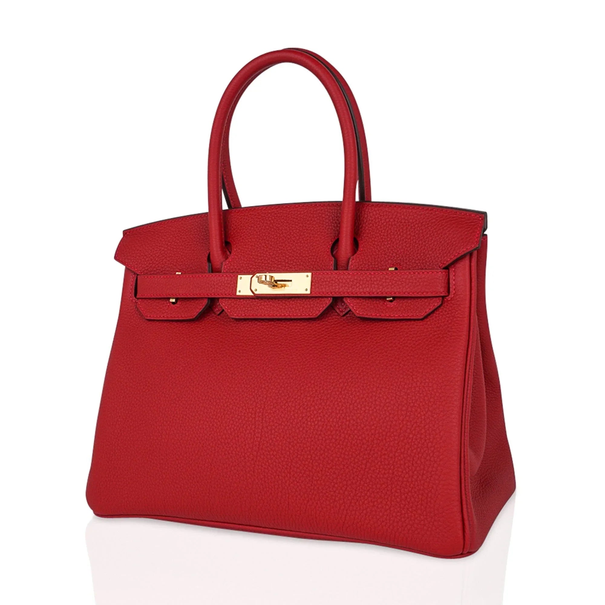 Birkin 30 Bag Lipstick Rouge Vif Togo Leather with Gold Hardware