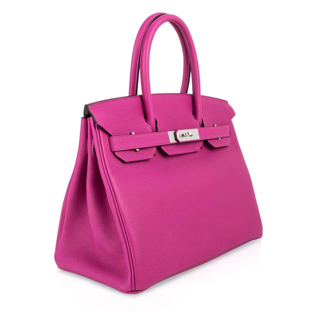 Birkin 30 Bag Rose Pourpre Pink Togo Palladium