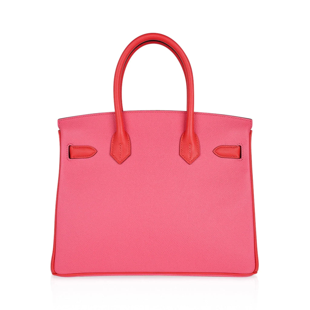 Special Order HSS Birkin 30 Bag Rose Azalee & Rose Jaipur Epsom with Brushed Palladium Hardware
