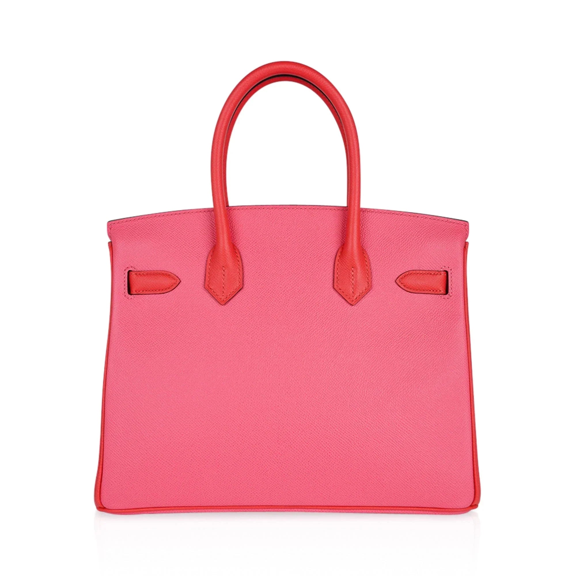 Special Order HSS Birkin 30 Bag Rose Azalee & Rose Jaipur Epsom with Brushed Palladium Hardware