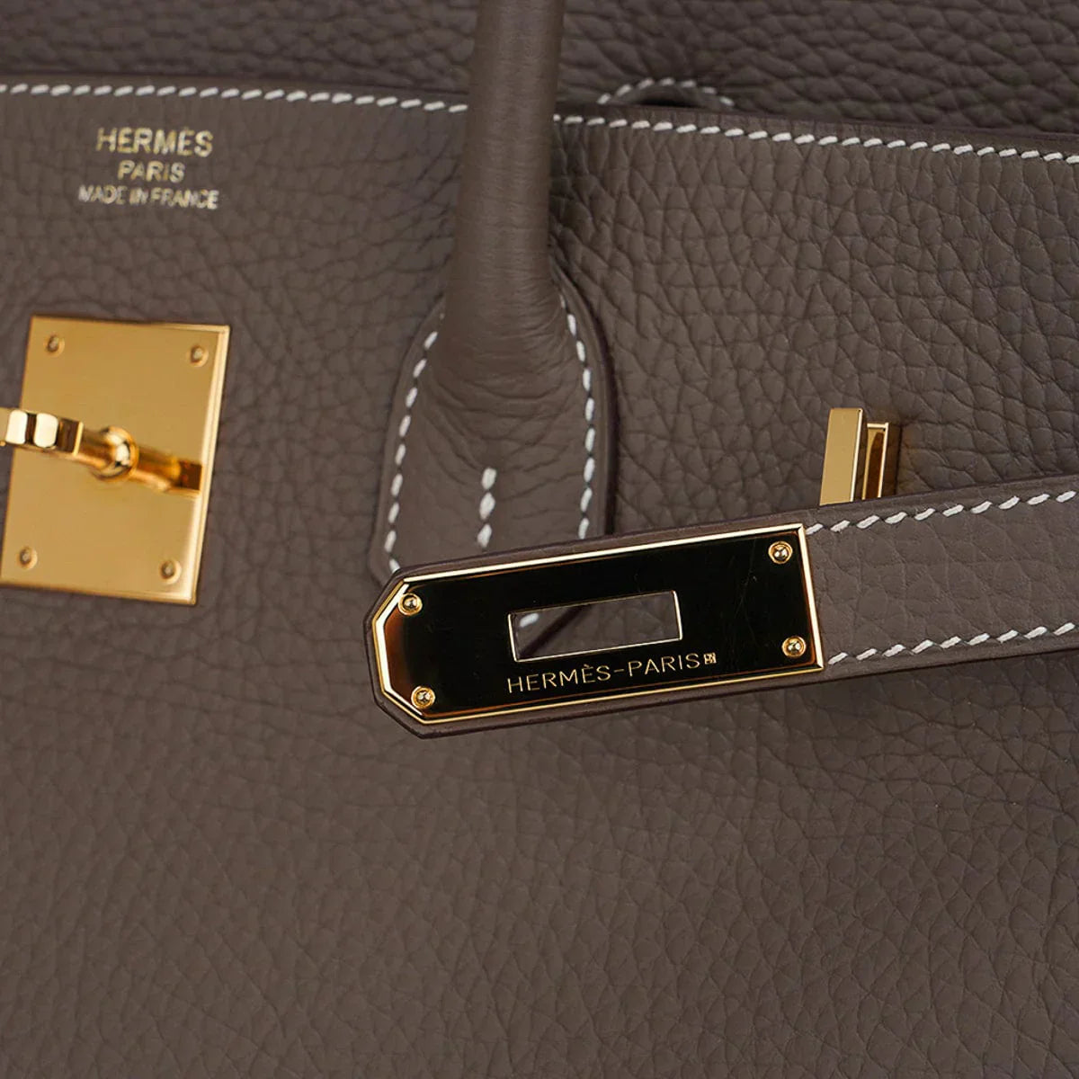 Birkin 35 Bag Etoupe Gold Hardware Togo Leather