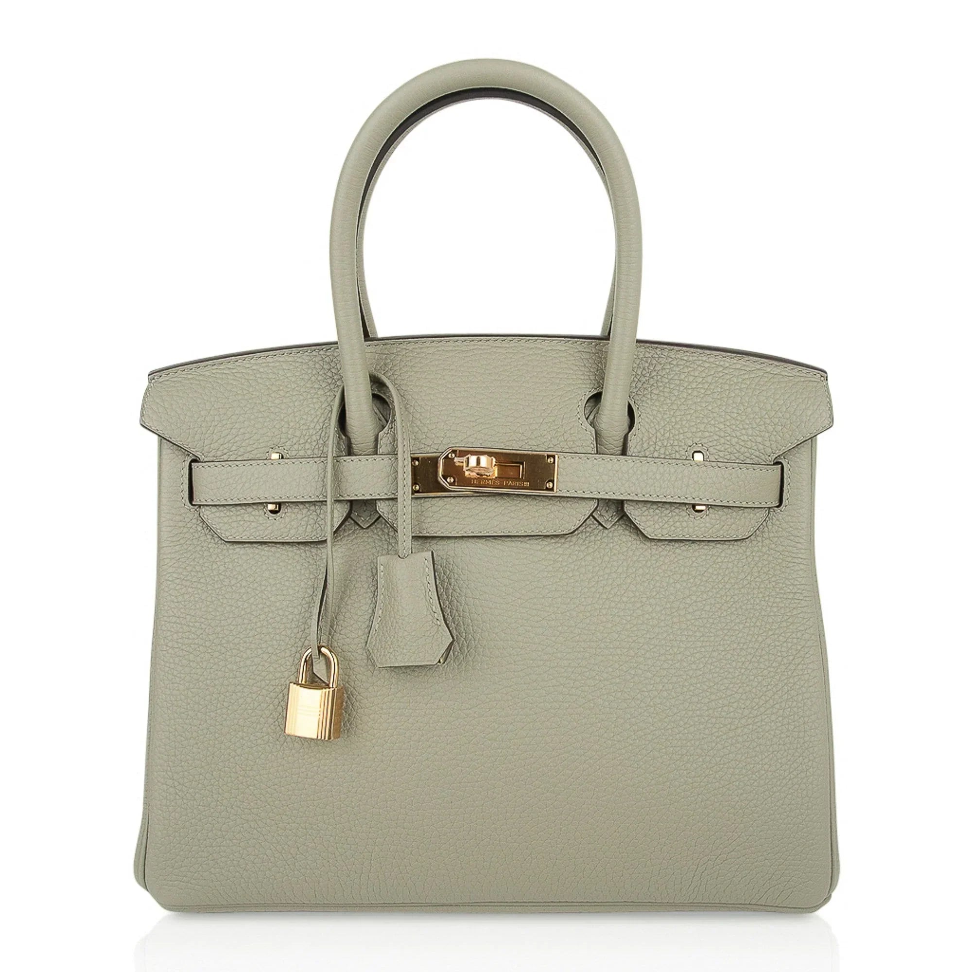 Birkin 30 Bag Sage (Sauge) Clemence Leather Gold Hardware