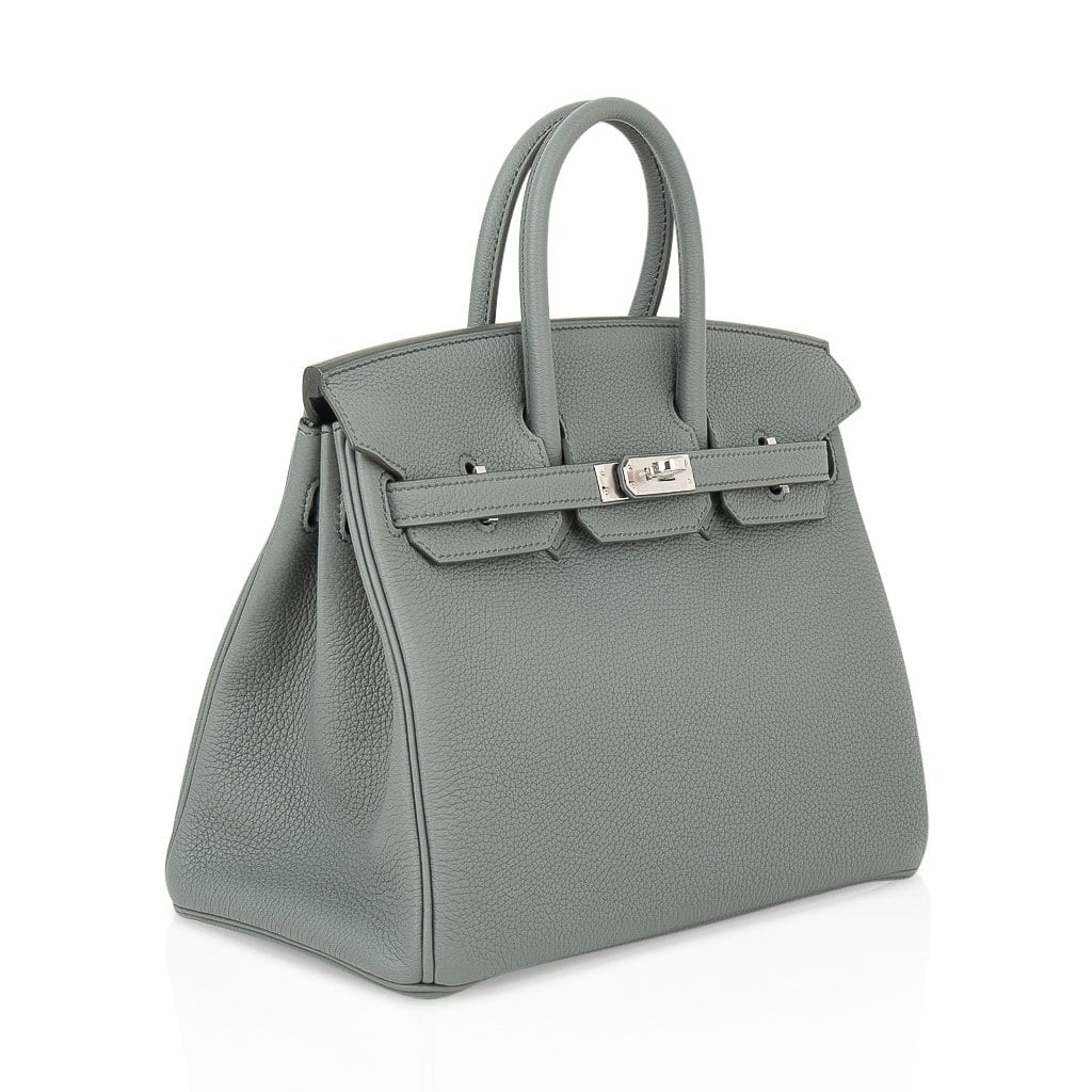 Birkin 25 Bag Vert Amande Togo Palladium Hardware