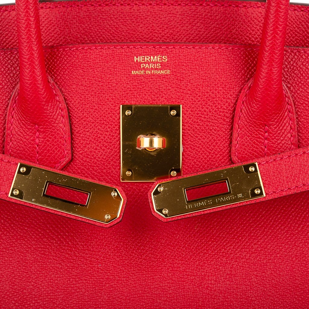 Birkin 30 Bag Rouge Casaque Gold Hardware Epsom Leather
