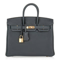 Birkin 25 Bag Vert Rousseau Togo Gold Hardware