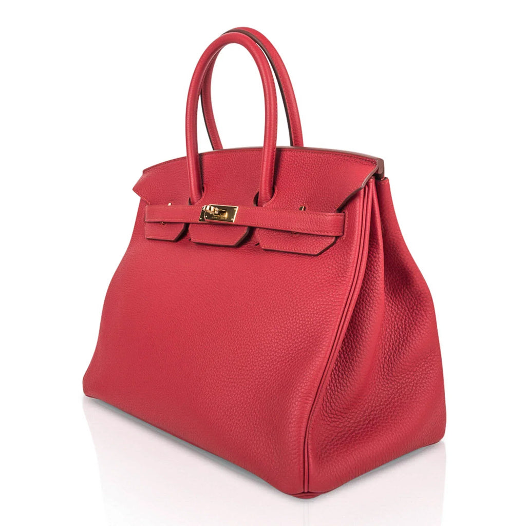 Birkin 35 Bag Vermillion Togo Leather with Gold Hardware