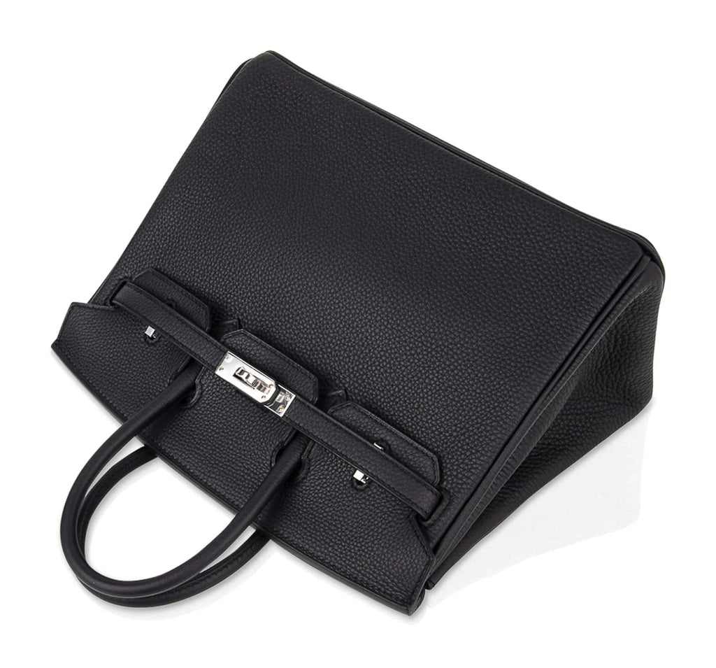 Birkin 25 Bag Black Palladium Hardware Togo Leather