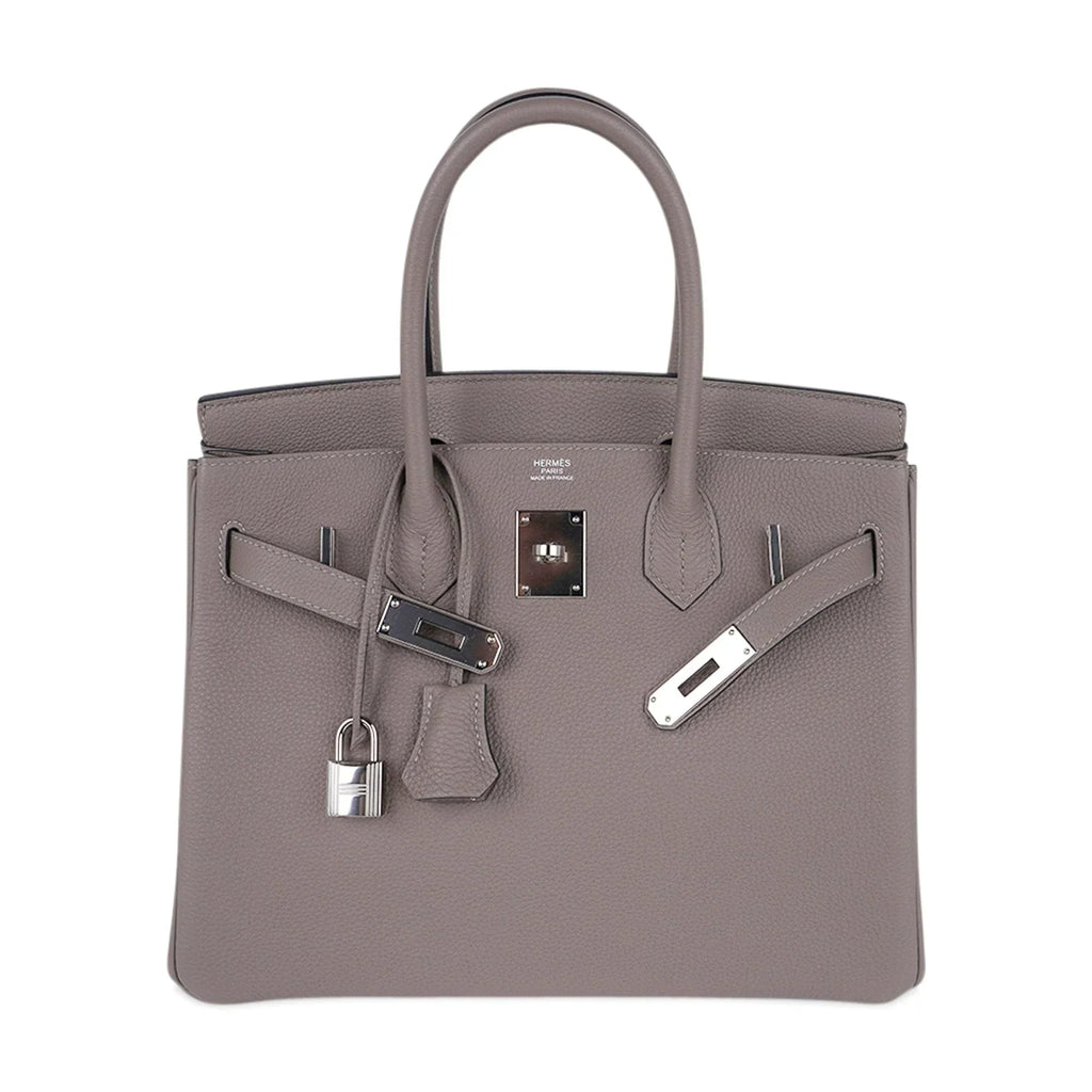 Birkin 30 Bag Gris Asphalte Togo Leather with Palladium Hardware