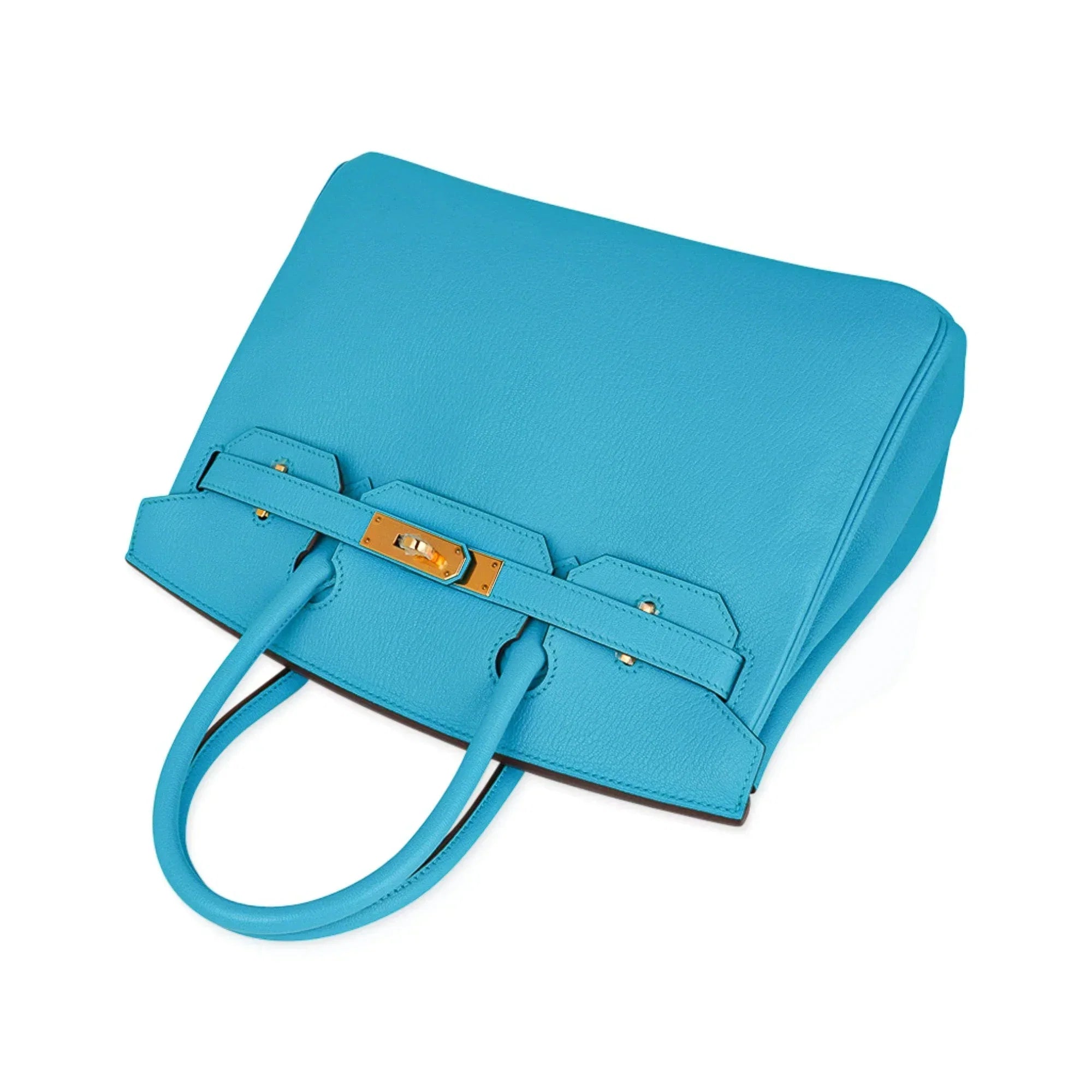 Birkin 30 Bleu Aztec Bag Chevre Leather with Gold Hardware