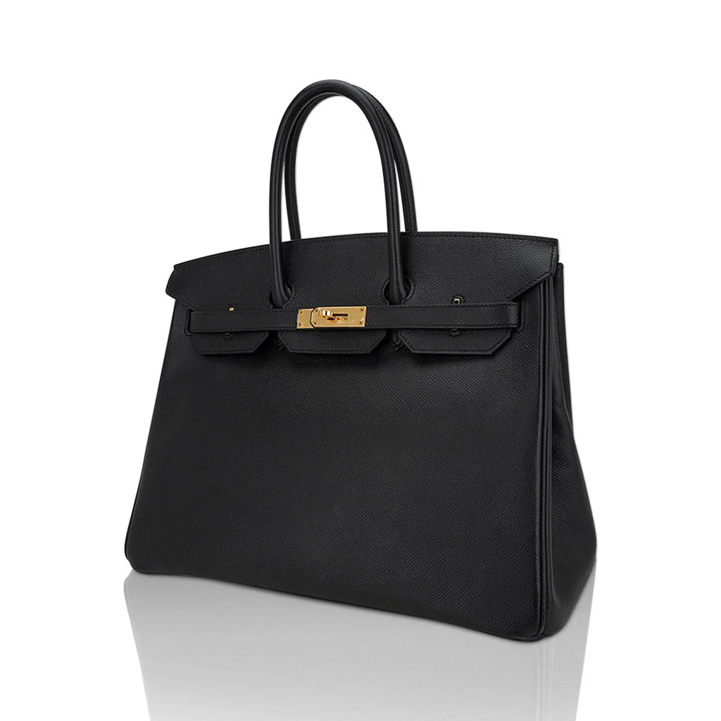 Birkin 35 Bag Black Epsom Leather with Gold Hardware