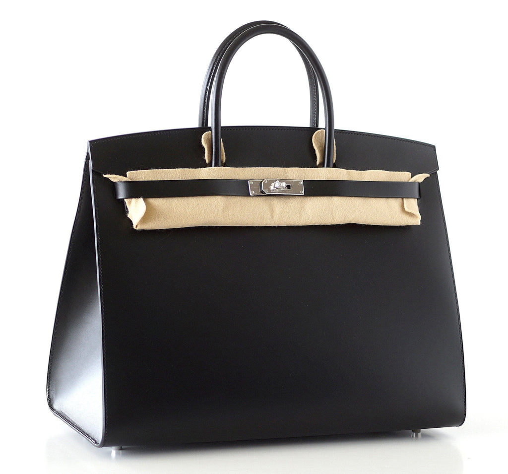 Birkin 40 Bag Sellier Black Vache Hunter/ Veau Evercalf Limited Edition