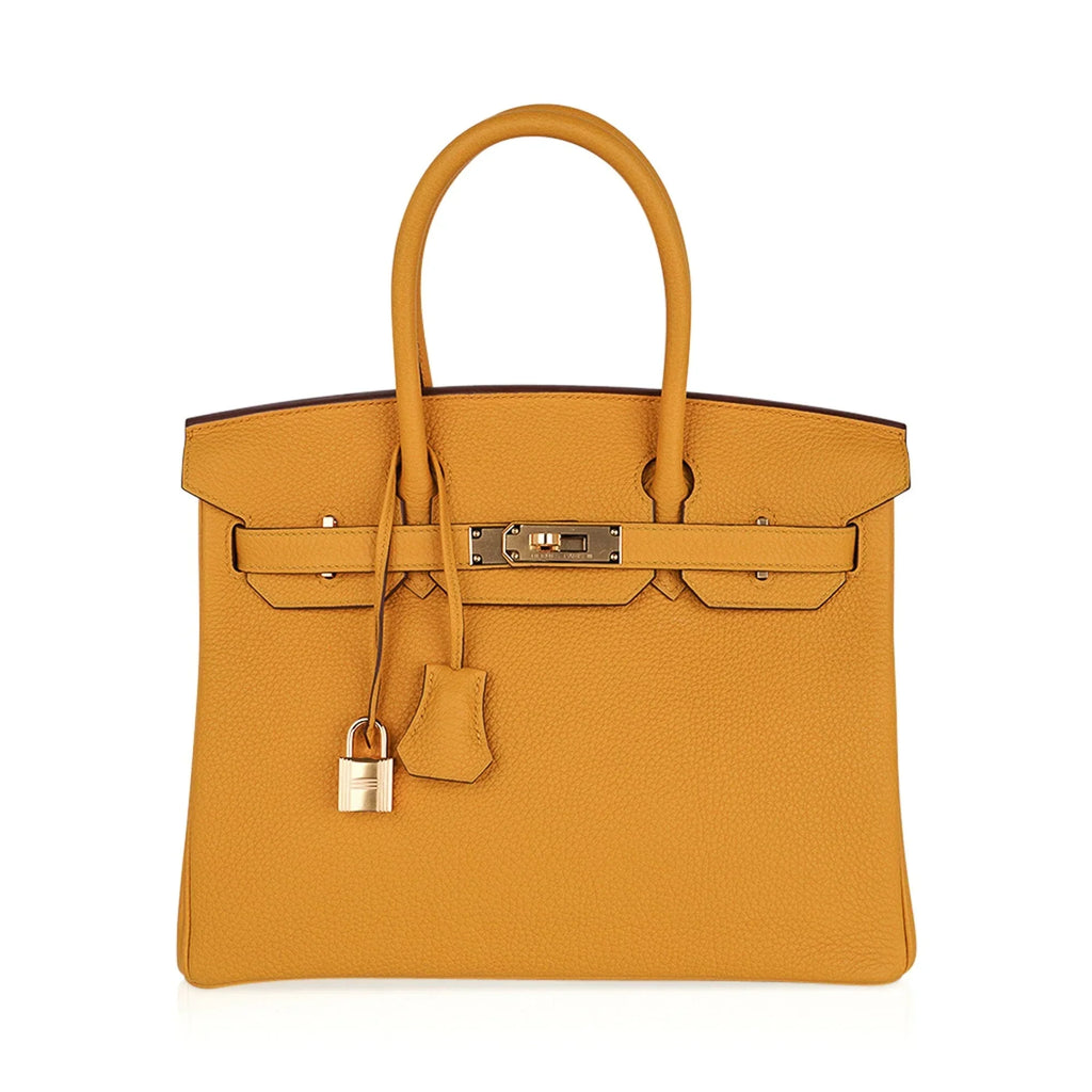 Birkin 30 Bag Jaune Ambre Gold Hardware Togo Leather