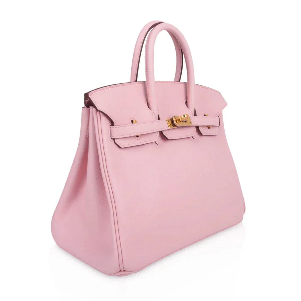 Birkin 25 Bag Rose Sakura Swift Gold Hardware Rare