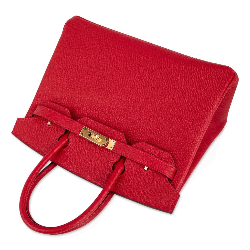 Birkin 30 Bag Rouge Casaque Gold Hardware Epsom Leather