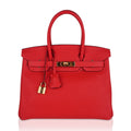 Birkin 30 Capucine Bag Togo Leather Gold Hardware