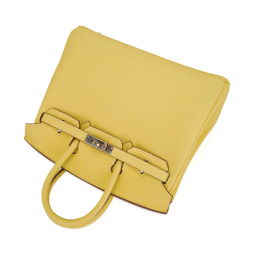 Birkin 25 Bag Jaune Poussin Togo Leather with Palladium Hardware