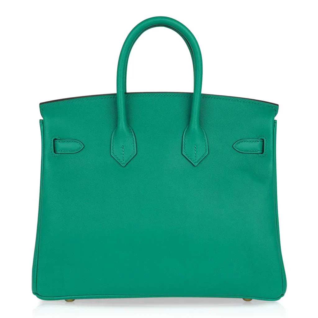 Birkin 25 Bag Vert Vertigo Swift Gold Hardware