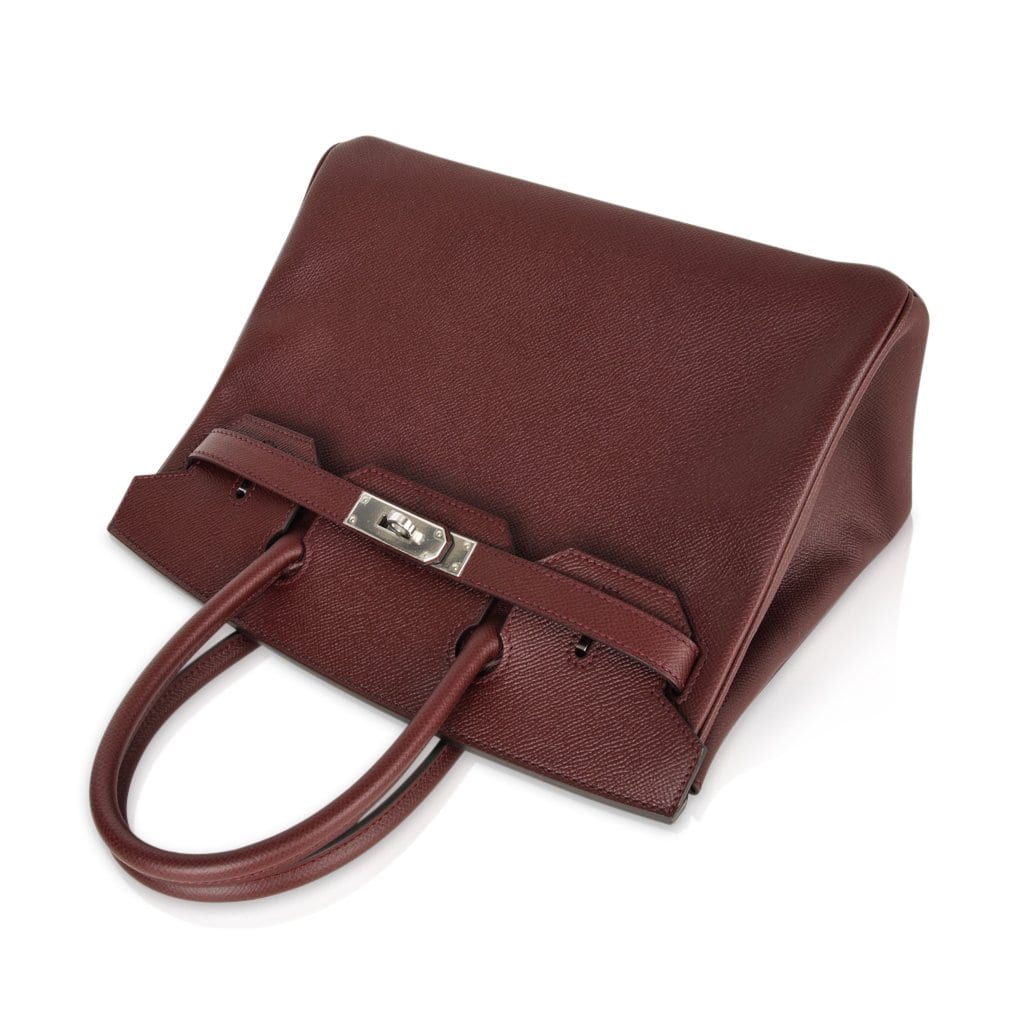 Birkin 30 Bag Bordeaux Epsom Palladium Hardware