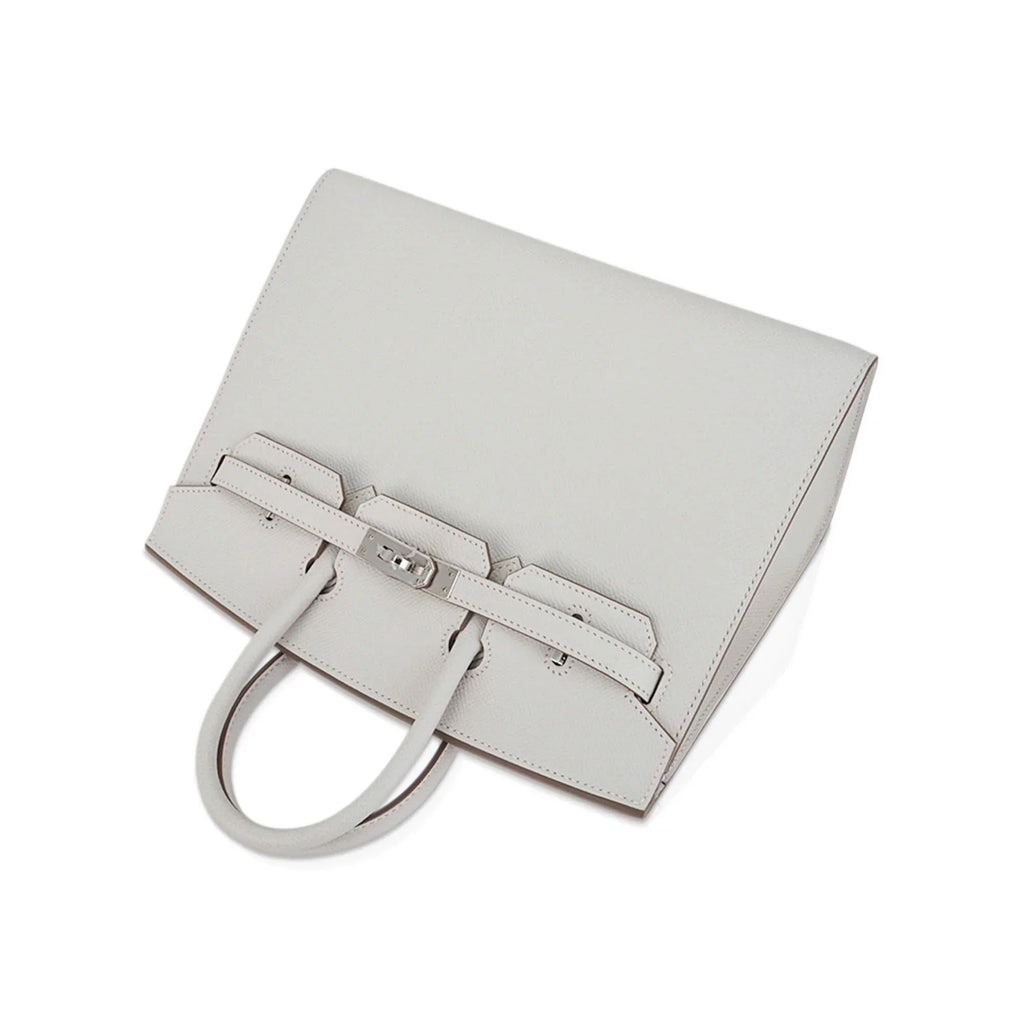 Birkin Sellier 25 Bag Gris Pale Epsom Leather with Palladium Hardware