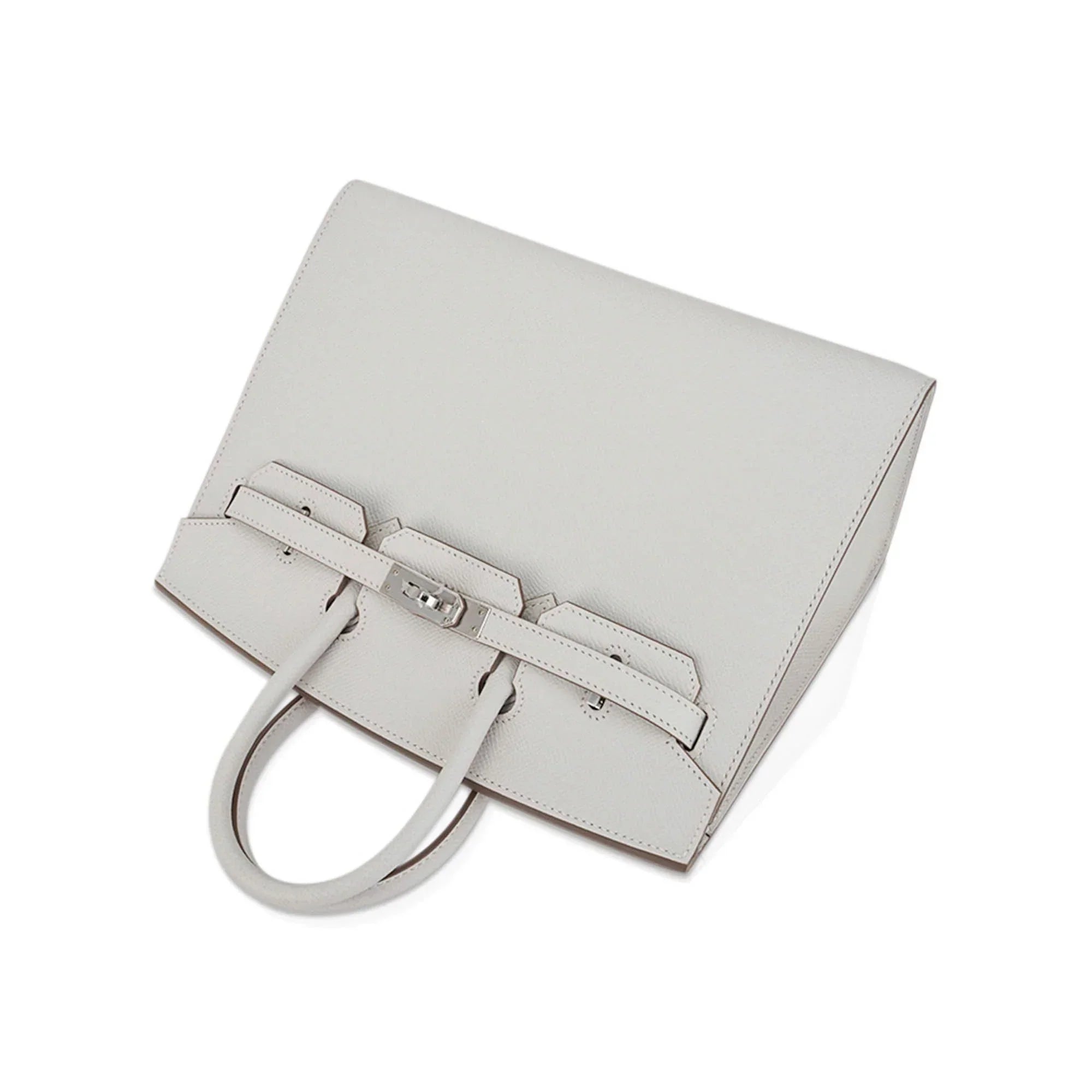 Birkin Sellier 25 Bag Gris Pale Epsom Leather with Palladium Hardware