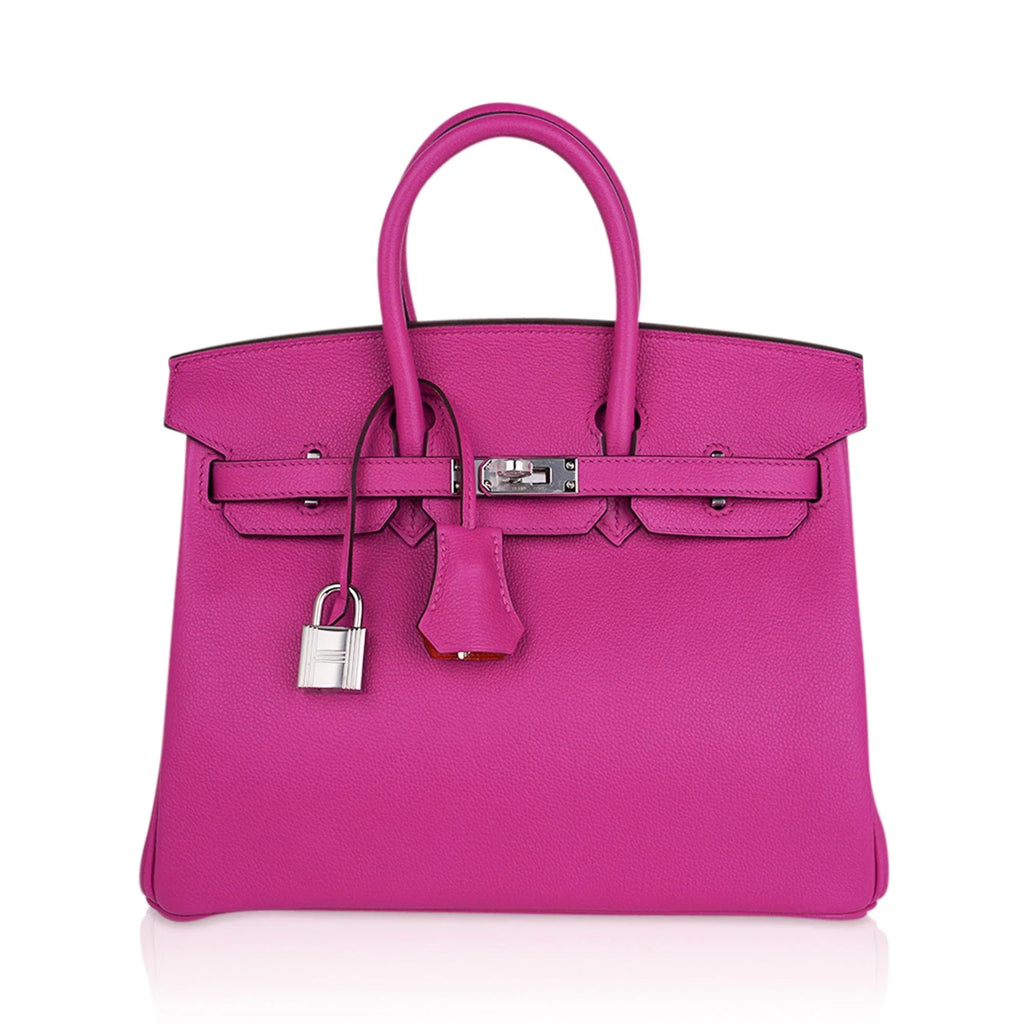 Verso Birkin 25 Bag Magnolia Capucine Togo Leather with Palladium Hardware