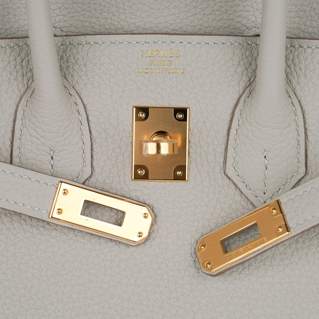 Birkin 25 Bag Gris Perle Togo Gold Hardware