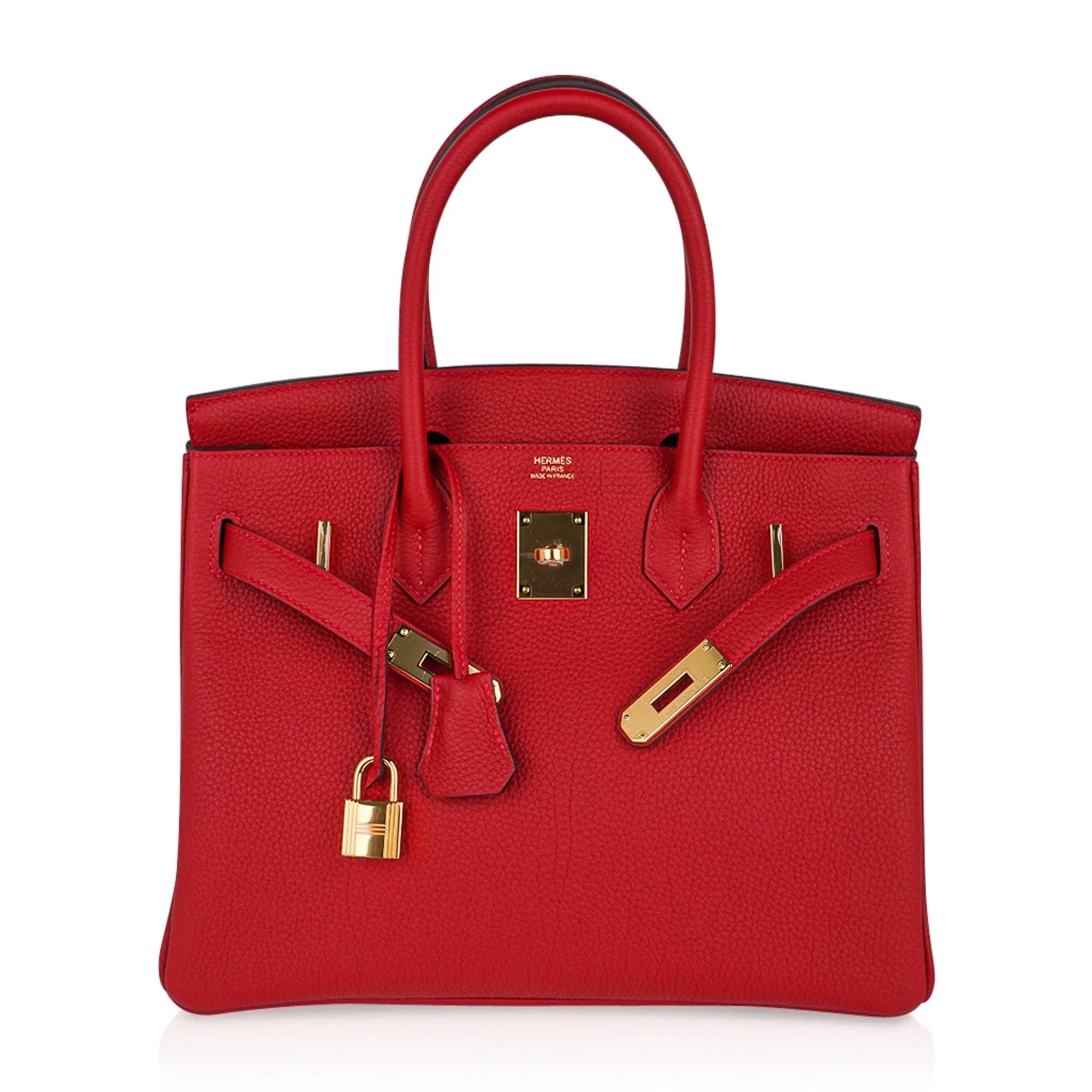 Birkin 30 Bag Lipstick Rouge Vif Togo Leather with Gold Hardware