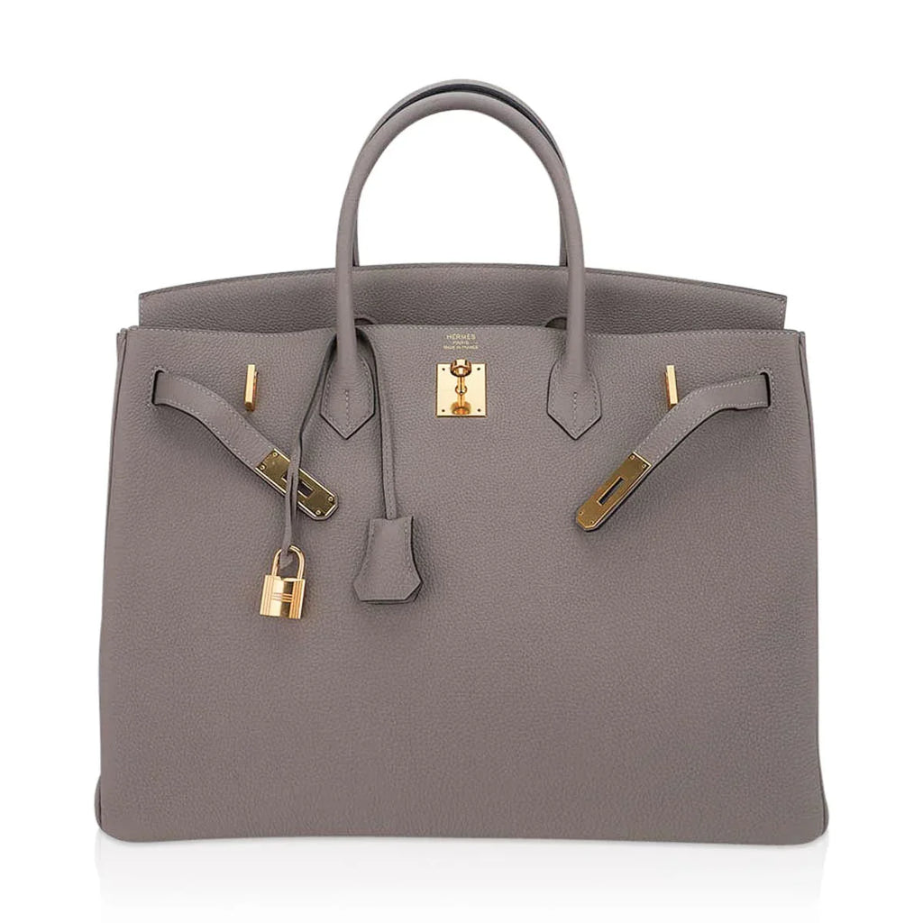Birkin 40 Gris Asphalte Bag Gold Hardware Togo Leather