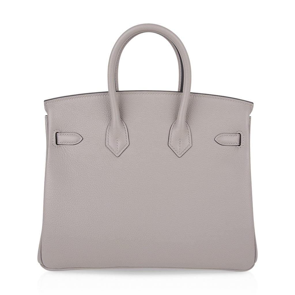 Birkin 25 Bag Gris Asphalte Novillo Leather Gold Hardware