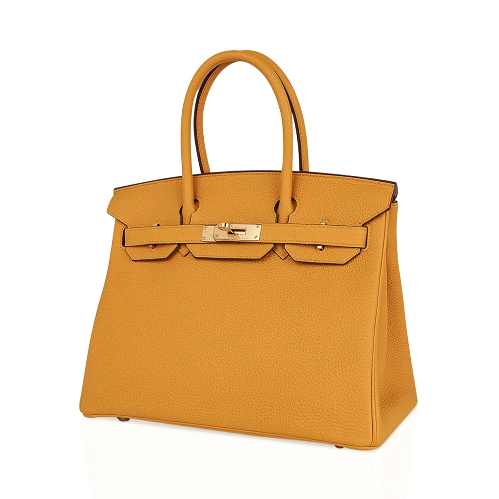 Birkin 30 Bag Jaune Ambre Gold Hardware Togo Leather
