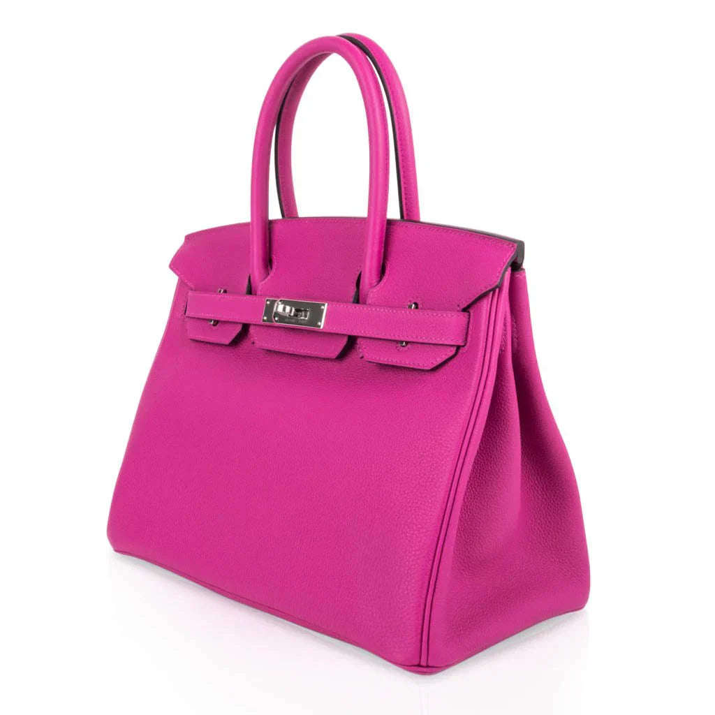 Birkin 30 Bag Rose Pourpre Pink Togo Palladium