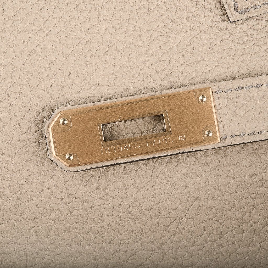 Birkin 35 HSS Bi-Color Bag Trench / Rose Jaipur Brushed Gold Hardware