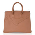 Shadow Birkin 35 Bag Limited Edition Gold Evercalf Leather New
