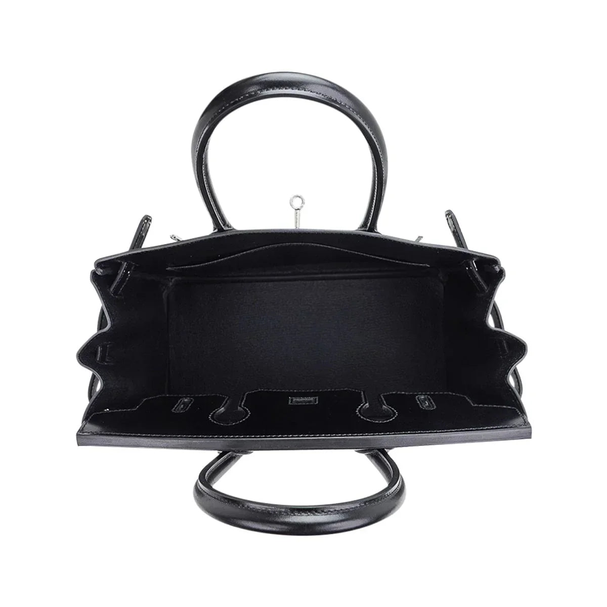 Birkin 30 Black Box Leather Bag Palladium Hardware