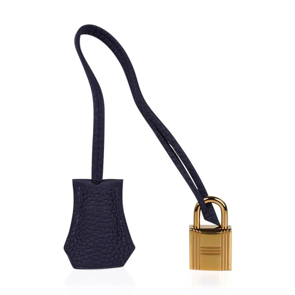 Birkin 35 Bag Blue Nuit Gold Hardware Togo Leather