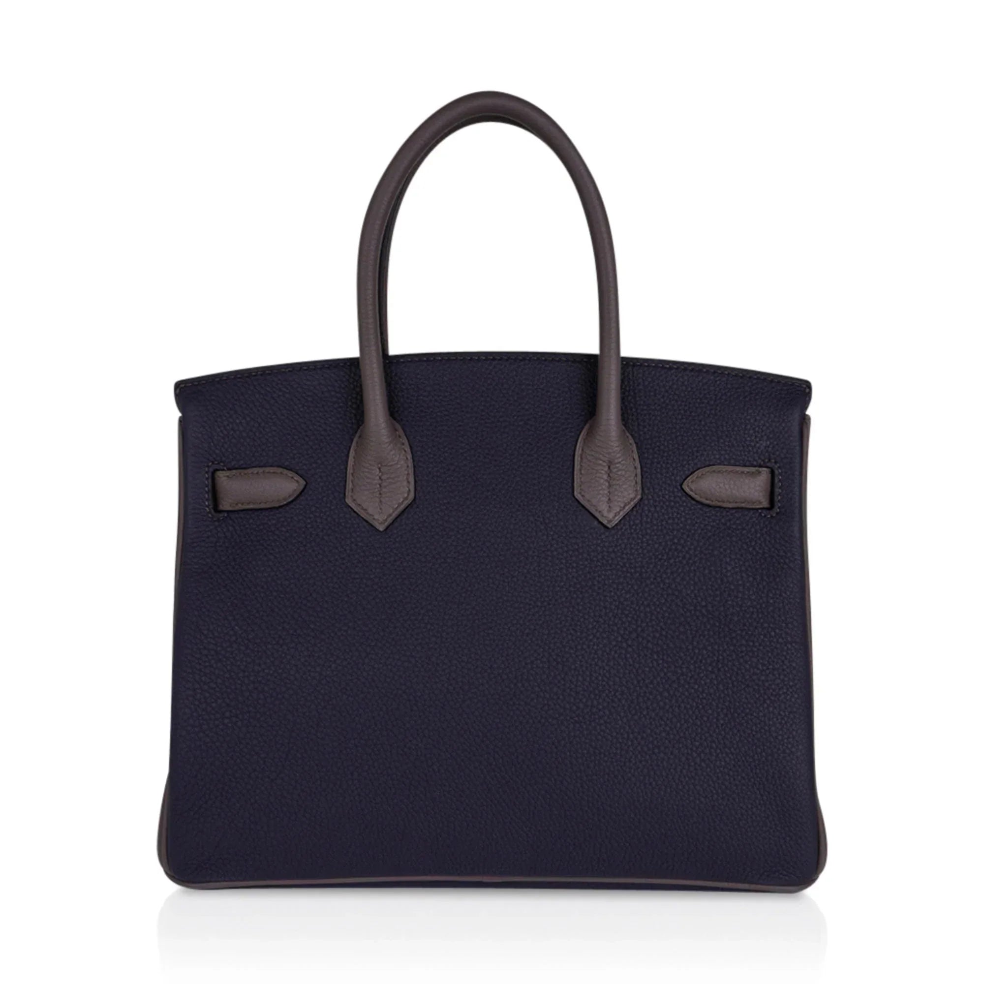 Special Order HSS Birkin 30 Bag Blue Nuit & Etain Togo Leather with Brushed Palladium Hardware