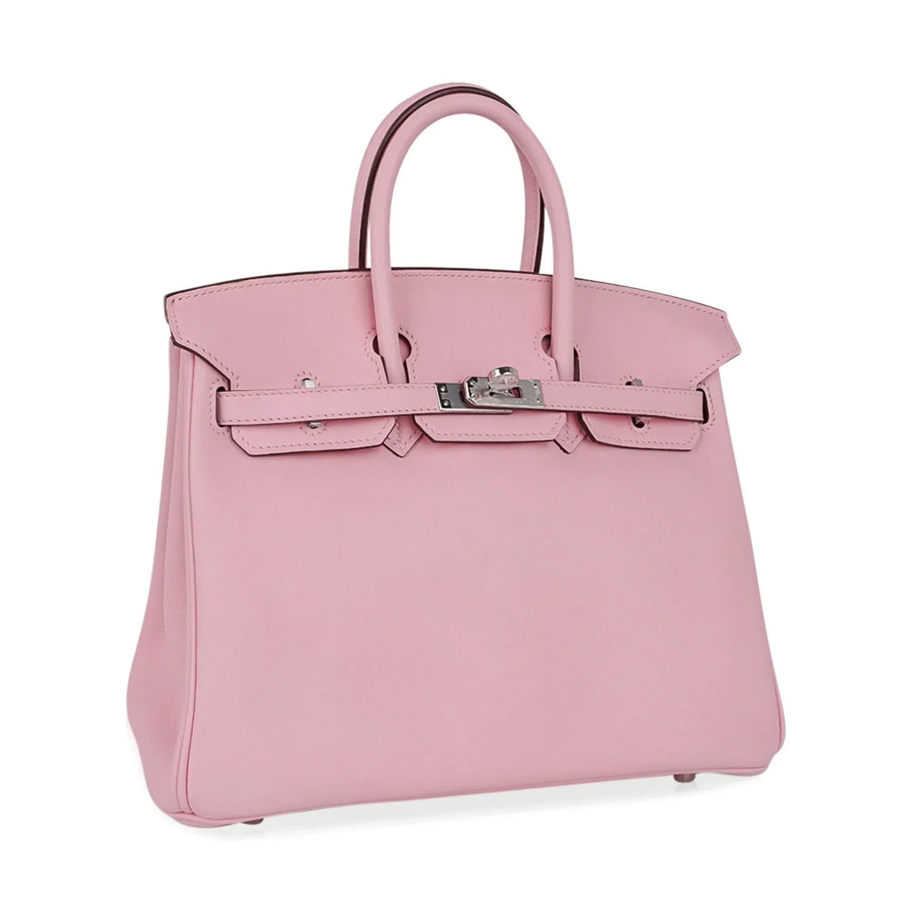 Birkin 25 Bag Rose Sakura Palladium Hardware Rare