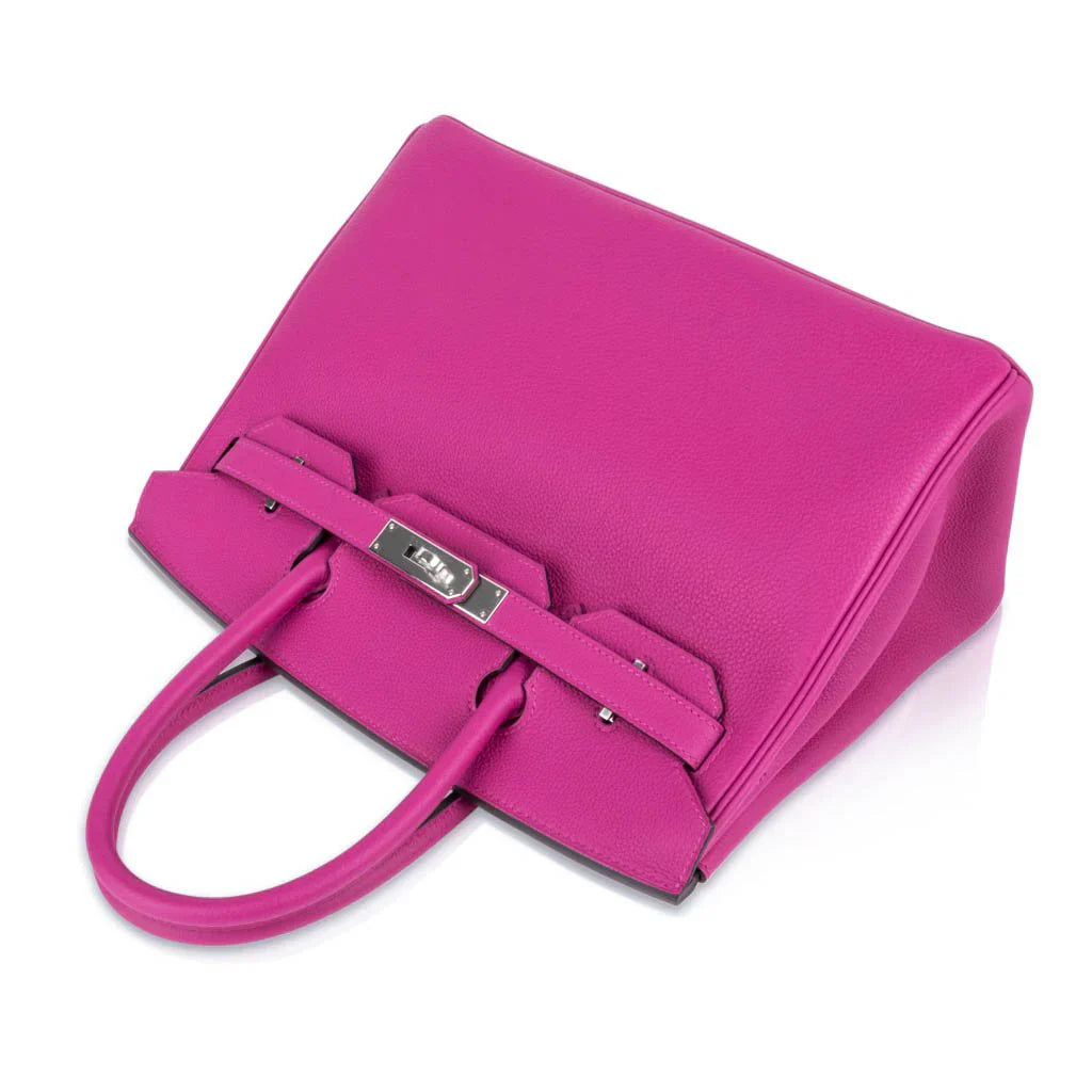 Birkin 30 Bag Rose Pourpre Pink Togo Palladium