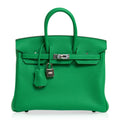 Verso Birkin 25 Bag Bamboo & Caramel Togo Leather with Palladium Hardware