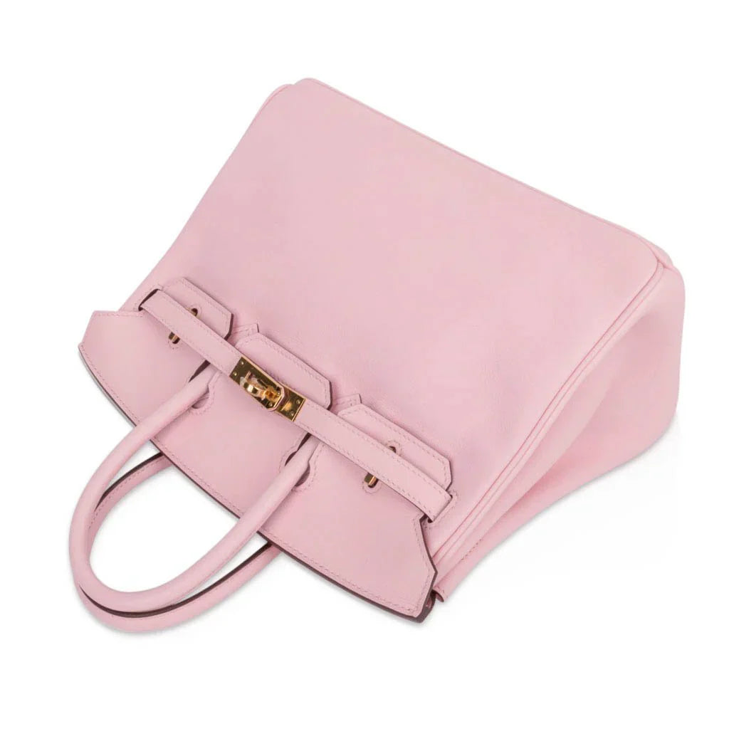 Birkin 25 Bag Rose Sakura Swift Gold Hardware Rare