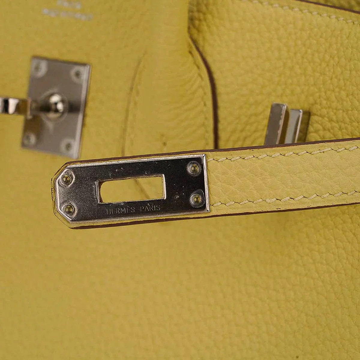 Birkin 25 Bag Jaune Poussin Togo Leather with Palladium Hardware