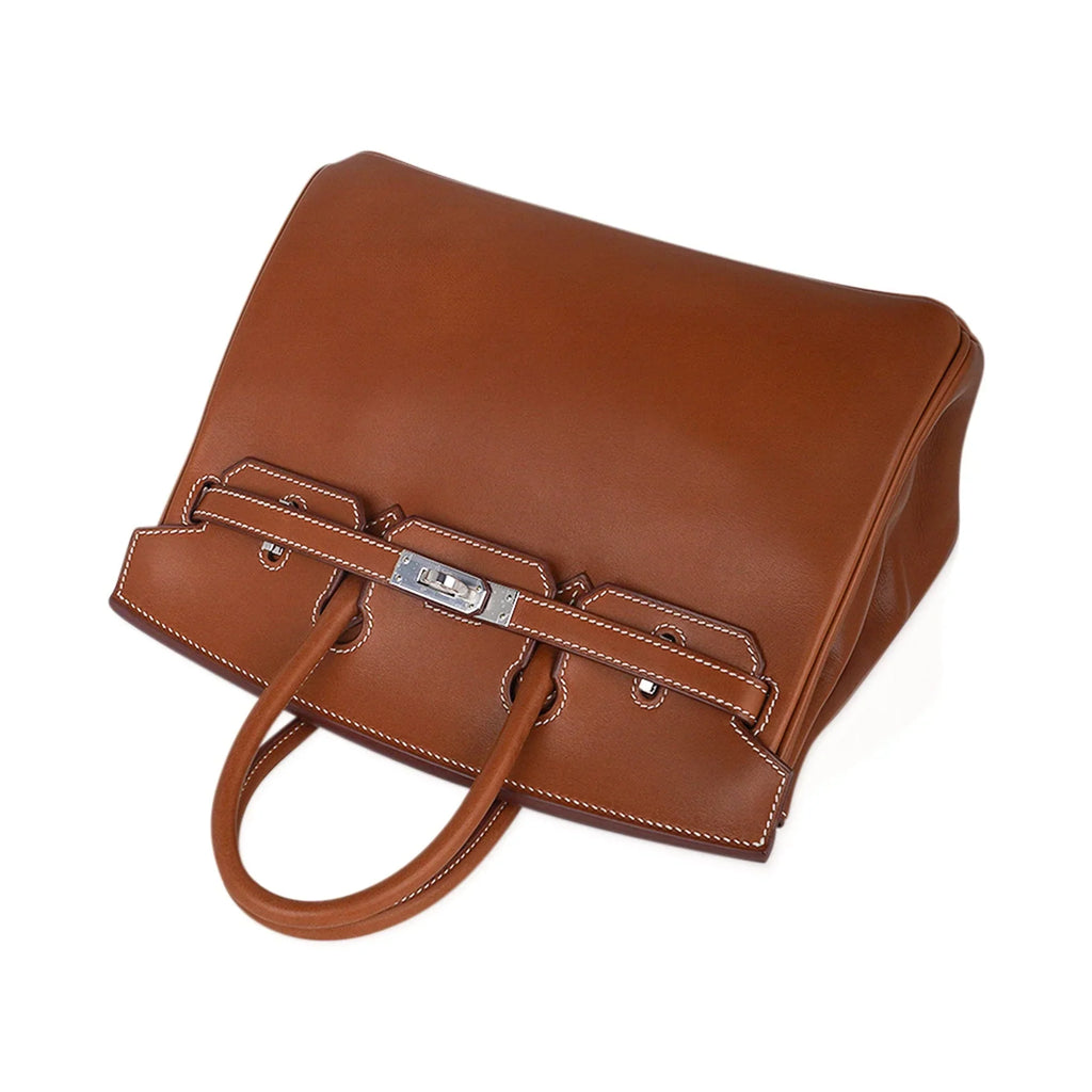 Limited Edition Birkin 25 Fauve Barenia Leather Bag Palladium Hardware