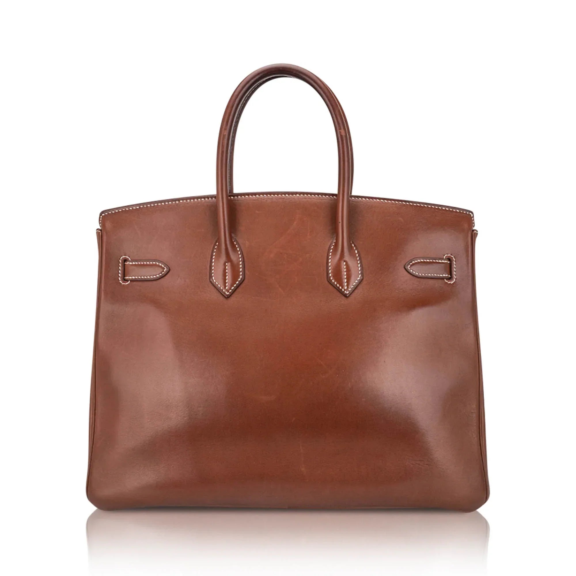 Vintage Limited Edition Birkin 35 Bag Fauve Barenia Leather with Gold Hardware