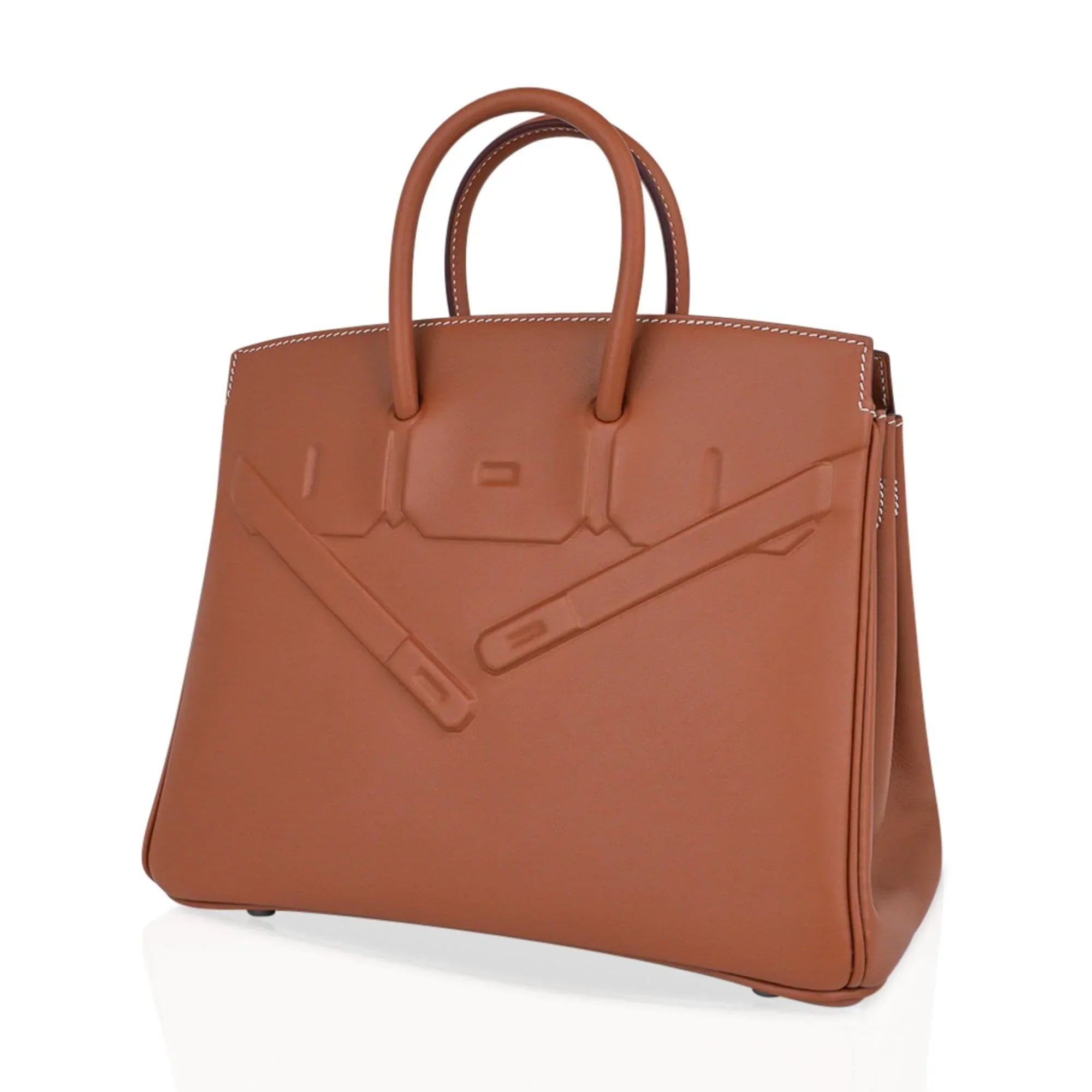 Shadow Birkin 25 Bag Gold Evercalf Limited Edition