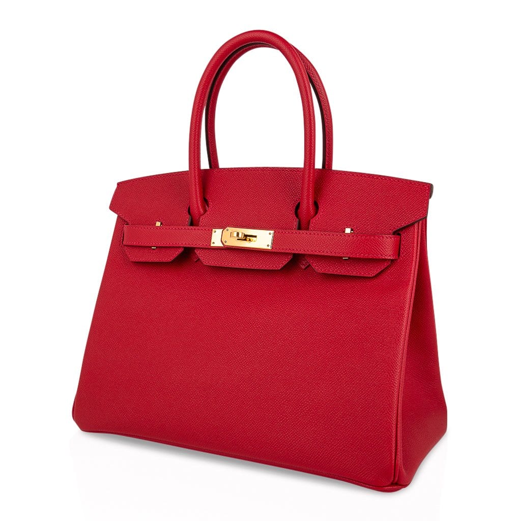 Birkin 30 Bag Rouge Casaque Gold Hardware Epsom Leather