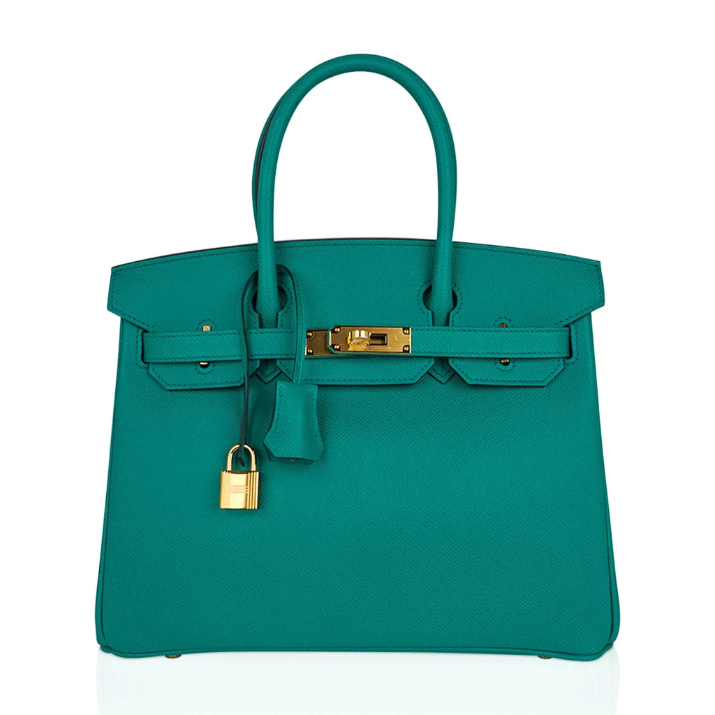 Birkin 30 Bag Vert Jade Epsom Leather with Gold Hardware
