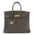 Birkin 35 Bag Vert Bronze Gold Hardware Veau Trekking Leather Very Rare