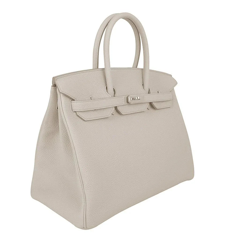 Birkin 35 Bag Beton Clemence Palladium Hardware
